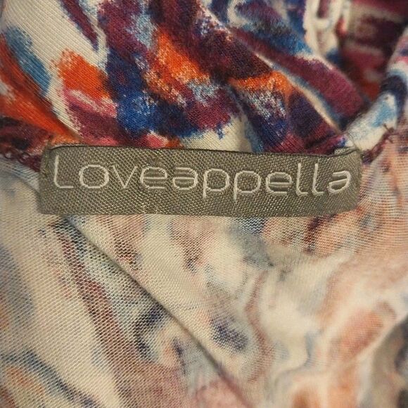 Loveappella Babydoll Maxi Sundress XS Empire Waist Stretch Colorful Beachy Boho - Picture 5 of 6